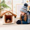 Cat Bed Cave Warm House Tunnel Comfortable Nest Indoor Cat Nest Bed For Outdoor Winter Outside Home Travel Bedroom Balcony