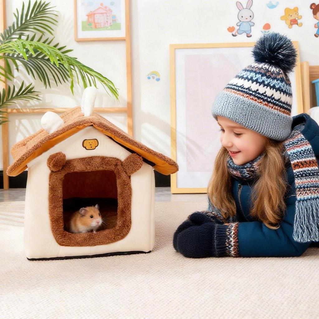 Cat Bed Cave Warm House Tunnel Comfortable Nest Indoor Cat Nest Bed For Outdoor Winter Outside Home Travel Bedroom Balcony
