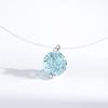 S925 Sterling Silver Moissanite Mermaid's Tear Necklace - Elegant Invisible Fishing Line Design for Women