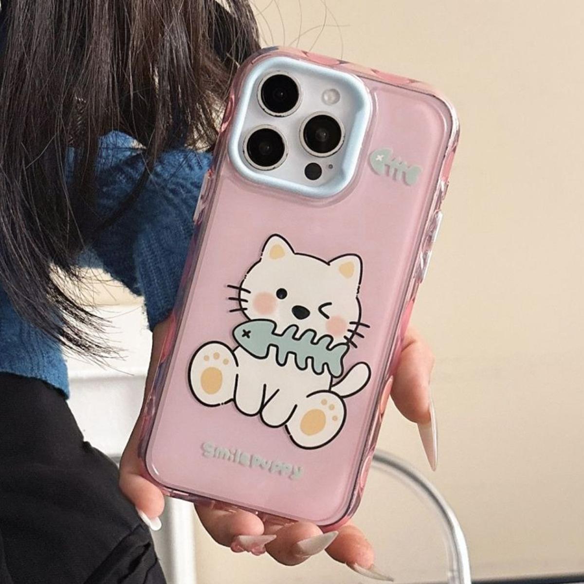 For Apple Mobile Phone Case, High-end Cartoon Cute Girl, Simple and High-end Soft Glue, for Apple Mobile Phone Case, Transparent For  iPhone 11
