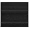 Magazine Rack Black Oak Effect 80 x 12 x 70 cm Engineered Wood