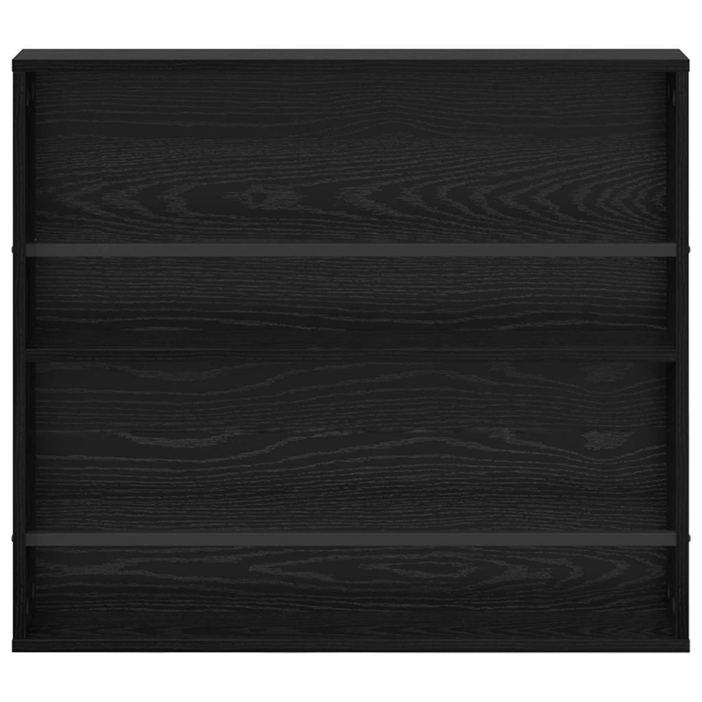 Magazine Rack Black Oak Effect 80 x 12 x 70 cm Engineered Wood