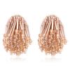 JMXD Acrylic Bead Tassel Earrings, Statement Dangle Earrings for Women, Trendy Fashion Jewelry