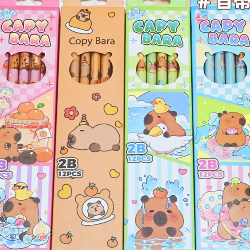 12 Τεμ. Καρτούν Χαριτωμένο Ξύλινο Μολύβι 2Β με Γόμα Εργαλείο Γραφής Σχεδίασης Στυλό Σκίτσου Σχολικό Είδη Γραφείου Μαθητικά Σταθερά Δώρα