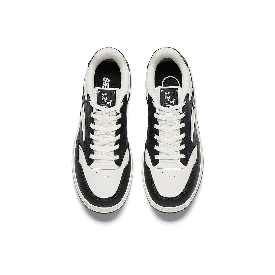 Anta Baichuan Comfortable Versatile Slip Resistant Durable Low Top Skate Shoes Women Sneakers White Black 122548013-1