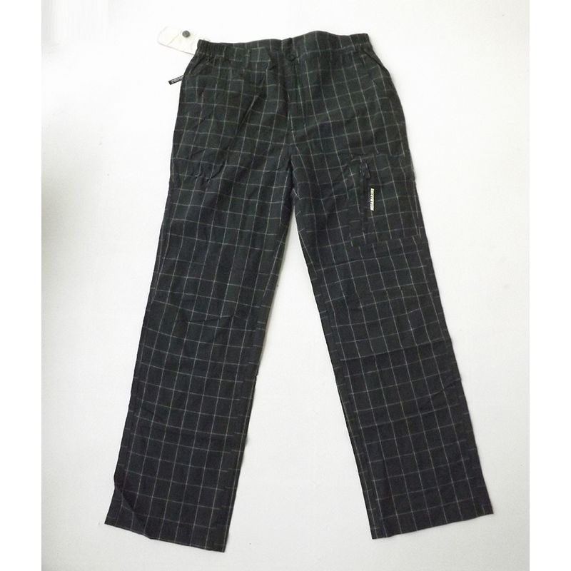 

European and American Single Spring and Summer Men s Plus Size Thin Hiphop Pants Retro Gingham Wide Leg Straight Casual Pants Overalls Black Size M waist circumference 80.00cm -86.67cm