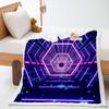 Blanket 2D Digital Printing Lamb Fleece Crystal Fleece 2D Magic Pattern Blanket Cover Blanket