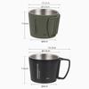 Camping Mug 350ml Reusable Travel Mug Hunting Metal Hiking Travel Camp Drinking Cup Double Wall Drinkware Insulated Tea Cup