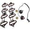 Knock Sensor Kit, Dual Knock Sensors Harness Intake Manifold Gasket Kit Fits for Chevy Silverado 1500 2500 3500, for GMC Yukon XL 1500 2500