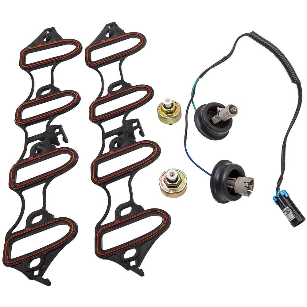 

Knock Sensor Kit, Dual Knock Sensors Harness Intake Manifold Gasket Kit Fits for Chevy Silverado 1500 2500 3500, for GMC Yukon XL 1500 2500