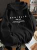 Simple and Fashionable Letter-printed Men's Fall-winter Fleece Pullover Hooded Casual Street-style Pullover Shirt
