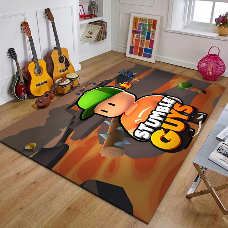 stumble guys Polyester Carpet, Soft Indoor Mat for Office Chair, Living Room, Computer Desk - Decorative Home Office Rug Design