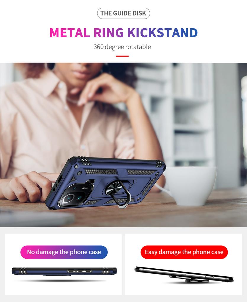 Shockproof Cover For Xiaomi Mi 11 Pro Case Mi 11 Pro Ring Holder Phone Case For Xiaomi Mi11 Pro 11Pro Funda Coque Business Capa