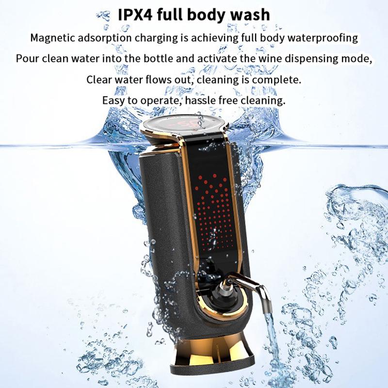 Luxurious 3-In-1 Electric Wine Aerator, Decanter, Dispenser & Vacuum Pump. Touch Screen Led Display - Wine Preservation System