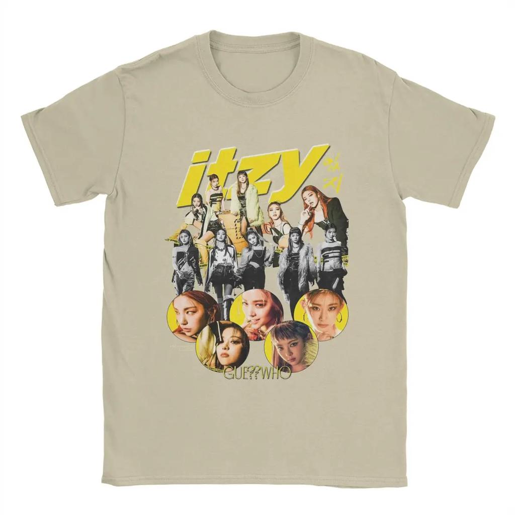 ITZY Guess Who T-Shirts Novelty 100% Cotton Tees Crewneck Short Sleeve T Shirts Plus Size Tops