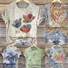 Summer New Creative Pattern 3D Digital Printed Women's Round Neck T-shirts