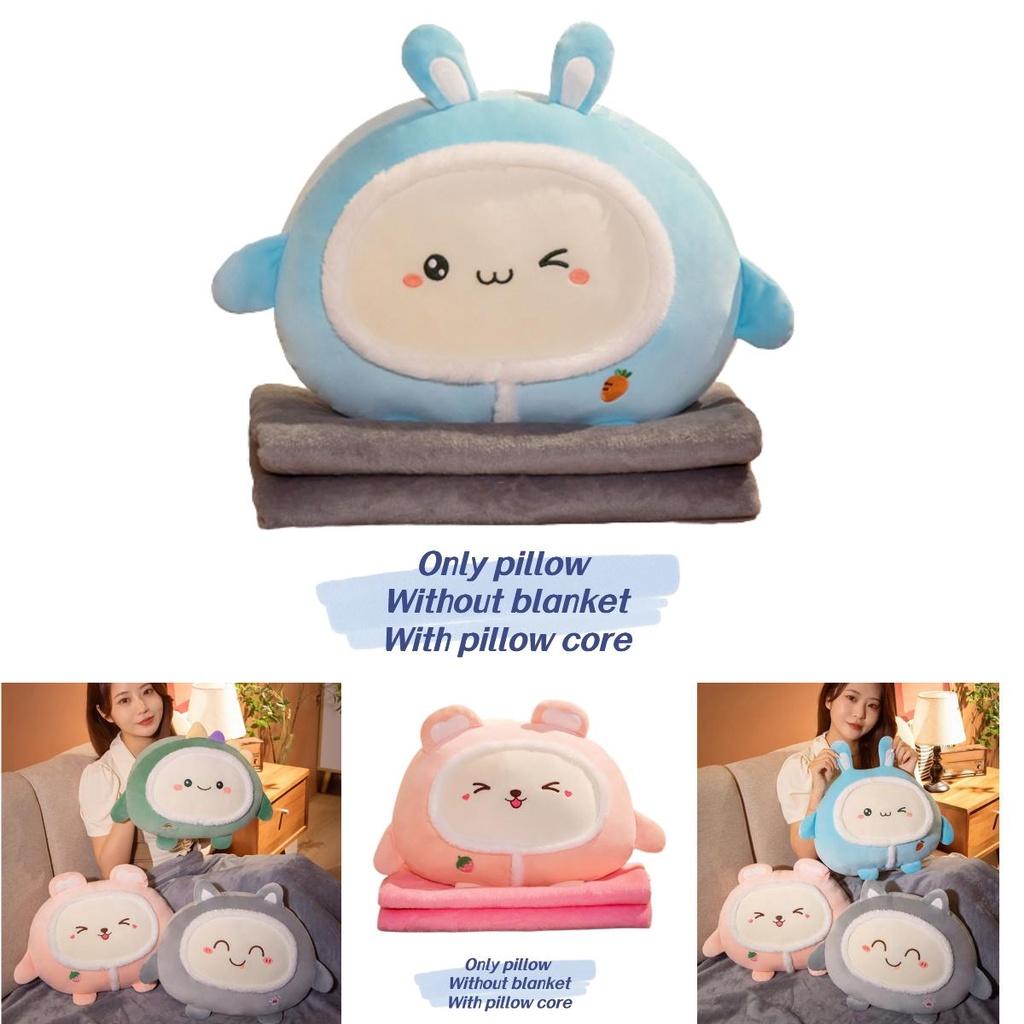Cartoon Plush Pillow For Office Nap And Car Use, Korean Style Cushion With Soft Cotton Filling 40x40x20cm