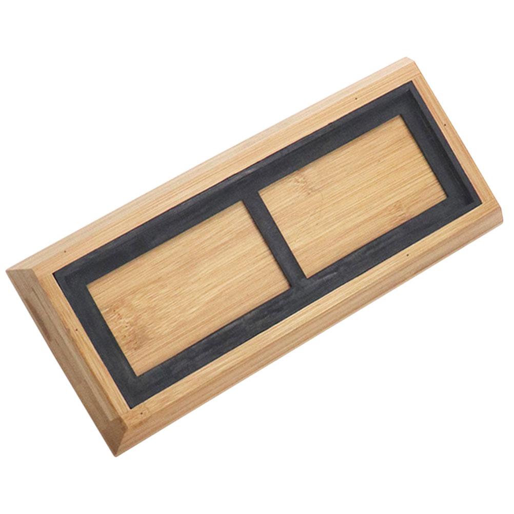 

Бамбуковый точильный камень без основания для кухонного точильного инструмента, практичный гладкий портативный держатель, подарок для домохозяек 21.50X9.50X2.50CM