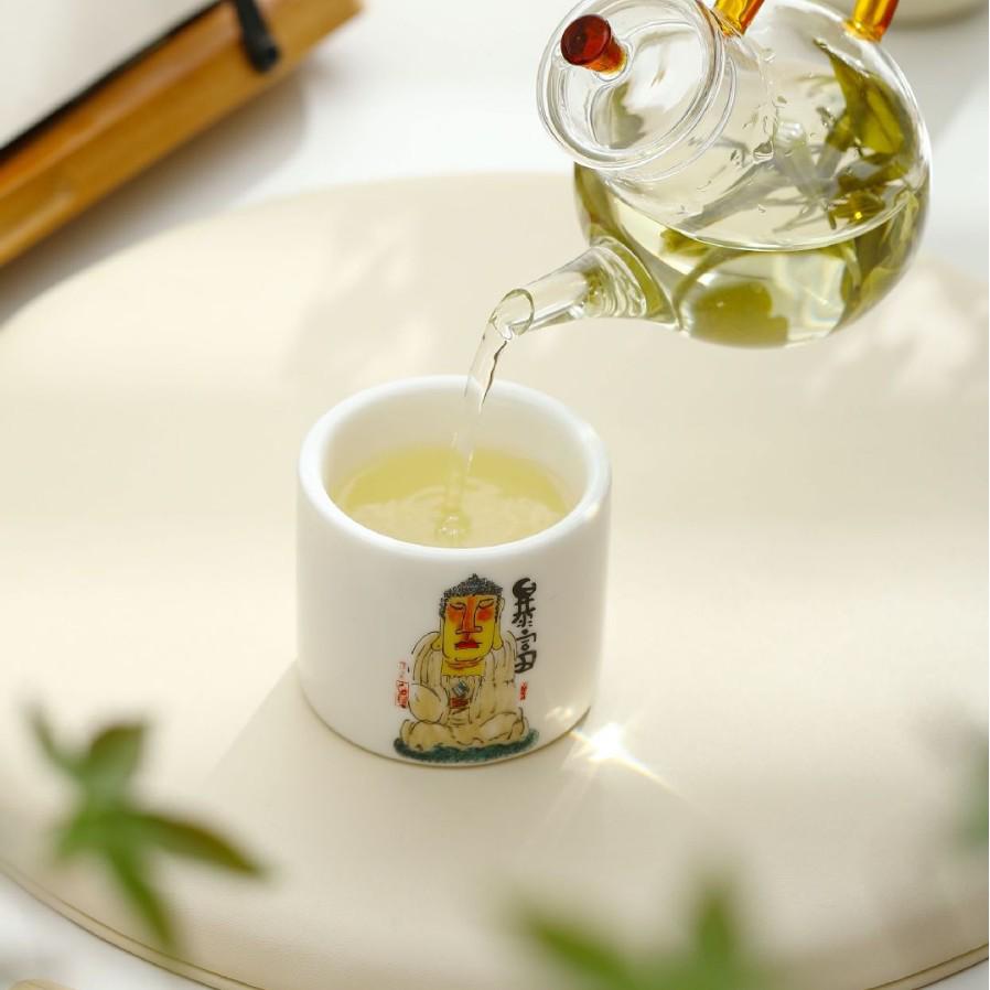 Sheep Fat Jade Porcelain Cartoon Tea Cup - Ceramic White Porcelain Gongfu Master Cup Souvenir