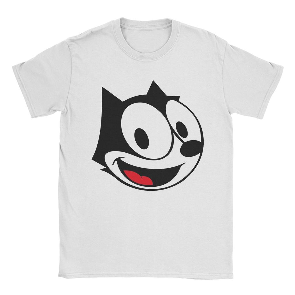 T-shirt à Manches Courtes Imprimé Graphique pour Hommes Femmes F-Felix le Chat Dessin Animé 100% Coton Vêtements T-shirts