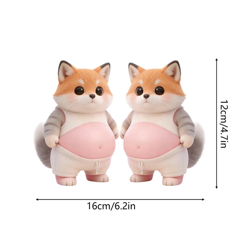 3D Kattenbuik Sticker Super Zacht Siliconen Anti-botsing Sticker 3D Leuke Zachte Siliconen Fidgets Zacht Knijpspeeltje Voor Notitieboekjes Auto