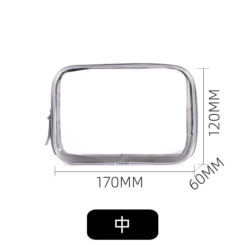 Large Capacity Waterproof Transparent Makeup Bag - Portable Toiletry Organizer for Travel