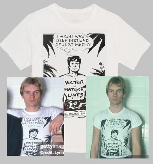 

Sting T-shirt design worn by him - The Police band t-shirt 2XL