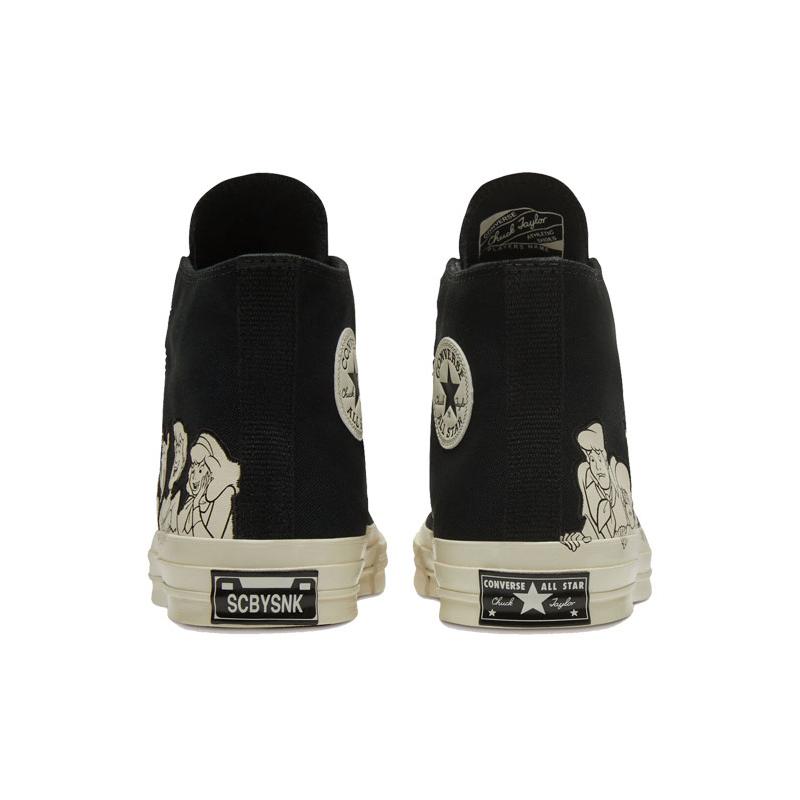 Converse 1970s Round-toe Lace-up High-Top Canvas Shoes Unisex Black & White