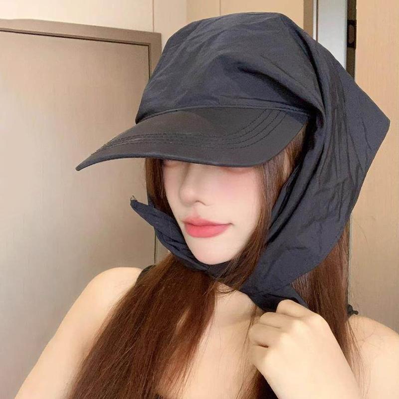 Fashion Lace Up Headscarf Baseball Cap For Women Outdoor Travel Trendy Sun Hat