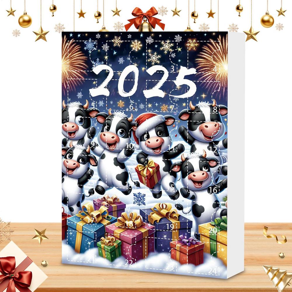 

Christmas Calendars Cute 24 Cow Advent Christmas Calendar Cartoon Ornament Toy Festive Decor For Holiday Kids Classroom Tree M