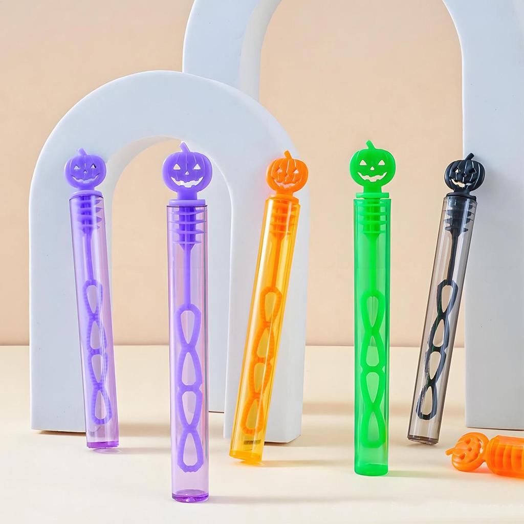 24pcs Halloween Bubble Soap Bottles Kids Trick Or Treat Gift Toys Party Favors Pumpkin Ghost Design Empty Tube Wand No Water