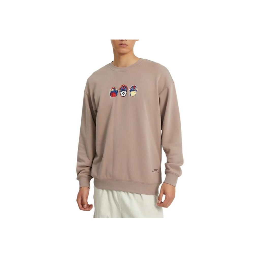Adidas Cartoon Print Crew Neck Sweatshirt Unisex Tops Brown IB2775