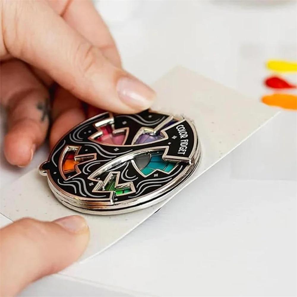 

Brooch Key Holder & Pin & Refrigerator Magnet 3 In 1 Anxiety Relief Badge Students Refrigerator Sticker