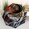 1pc Tiger Mask Automatic Opening/closing Umbrella, Reinforced 8-Rib Construction, Compact Travel Umbrella Yy250808135