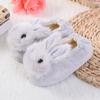Kinder warme rutschfeste Cartoon Fluffys Kaninchen Baumwolle Hausschuhe Kinder Hausschuhe