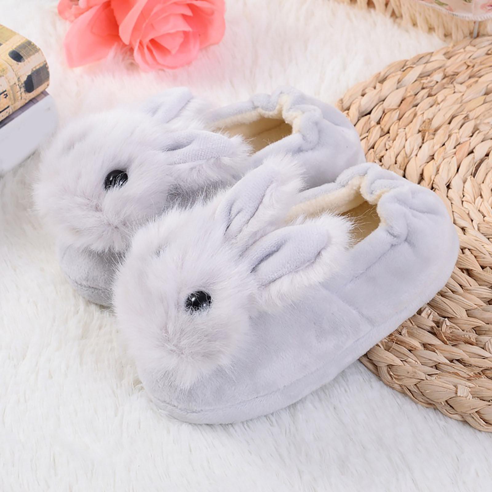 

Дитячі теплі протиковзкі тапочки з мультфільму Fluffys Rabbit Cotton Slippers Дитячі тапочки 17