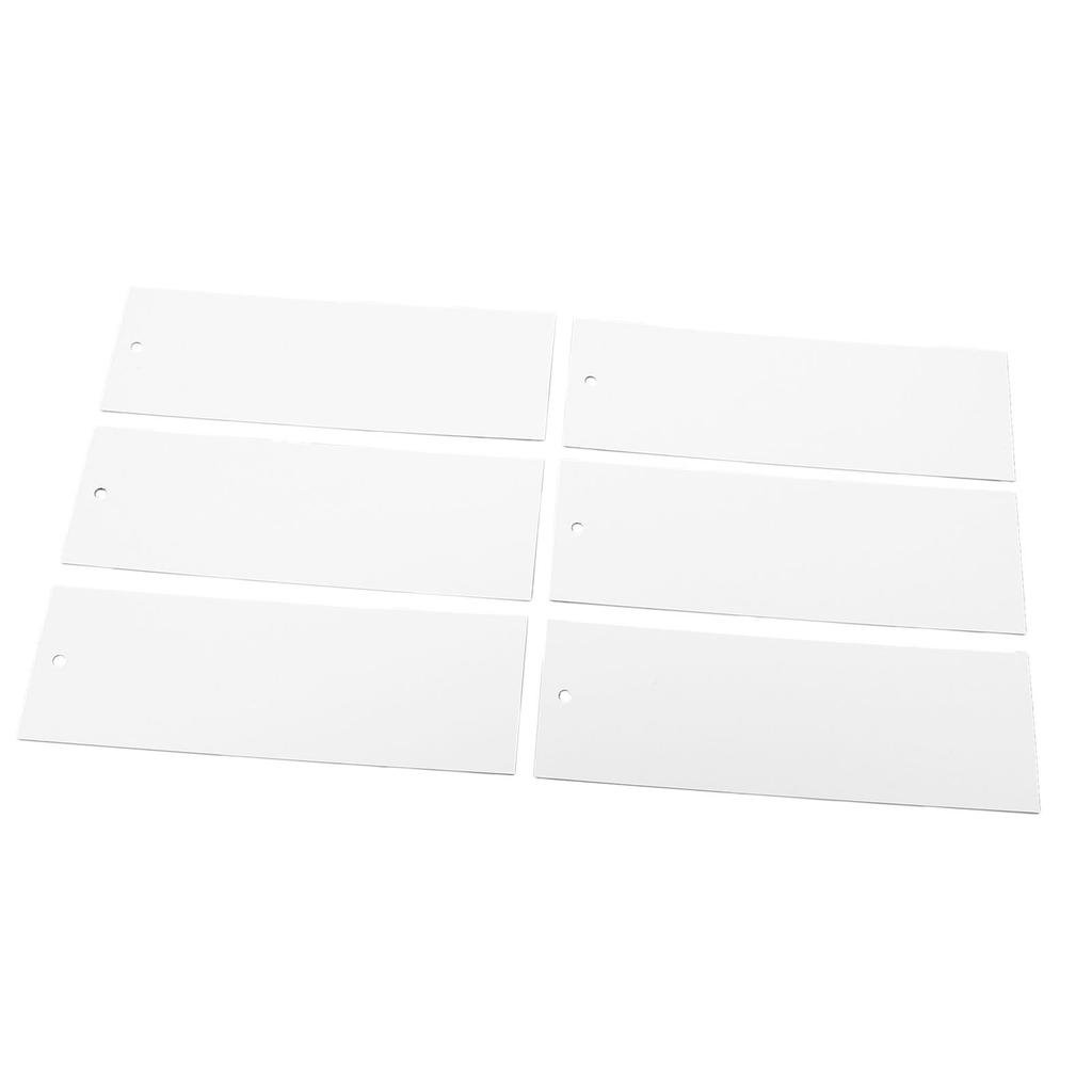 50pcs Watercolor Paper Blank Bookmarks with Tassels Holes Paintable Reusable Blank Book Page Markers for Birthday