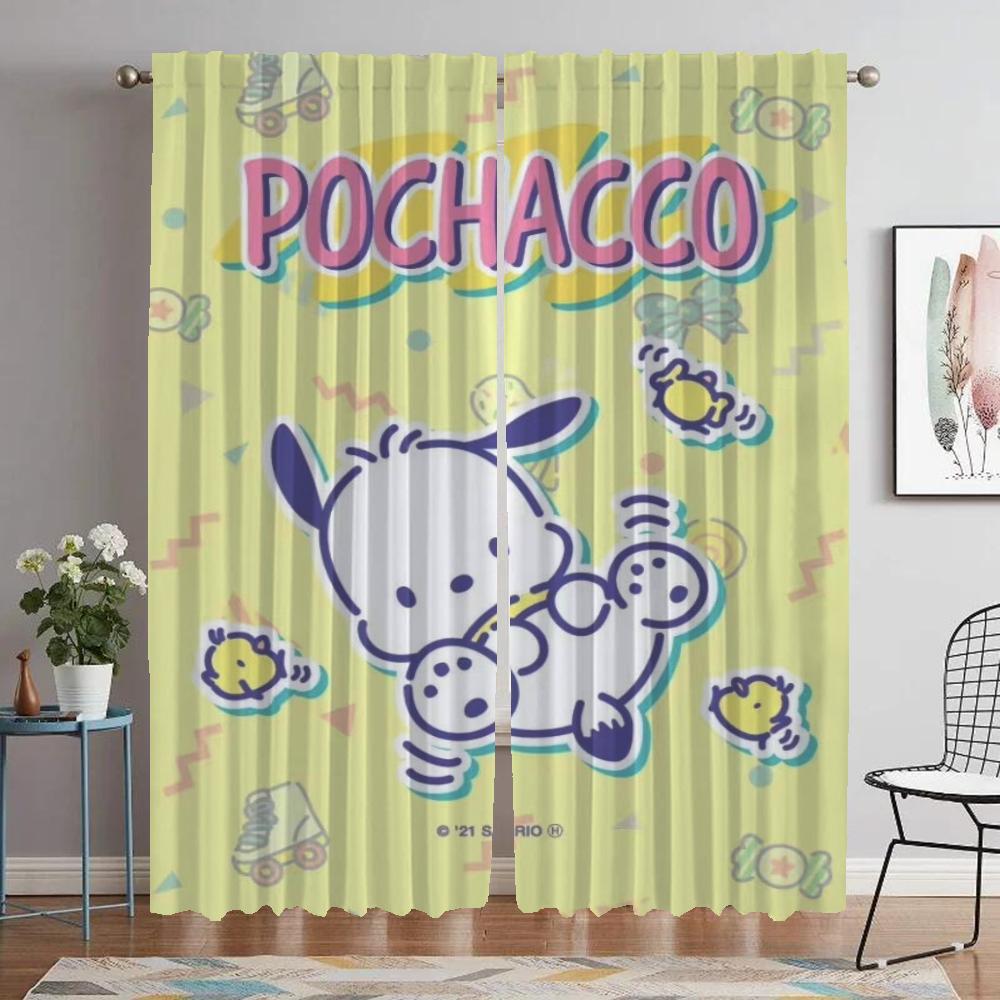 Pachaccos Mörkläggningsgardin för Rum 2 Paneler Tyll för Sovrum Rullgardiner Rumsavdelare Eleganta Rumsgardiner Heminredningsgardiner