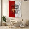 Liverpool Football Club Crest Print Tapestry Background Cloth Fashion Print Work Of Art Wall Covering Decoration Soft