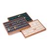 1 Piece of Walnut Patterned Jewelry Display Board Earrings Necklace Ring Bracelet 30 Grid Display Board Jewelry Storage Box Home