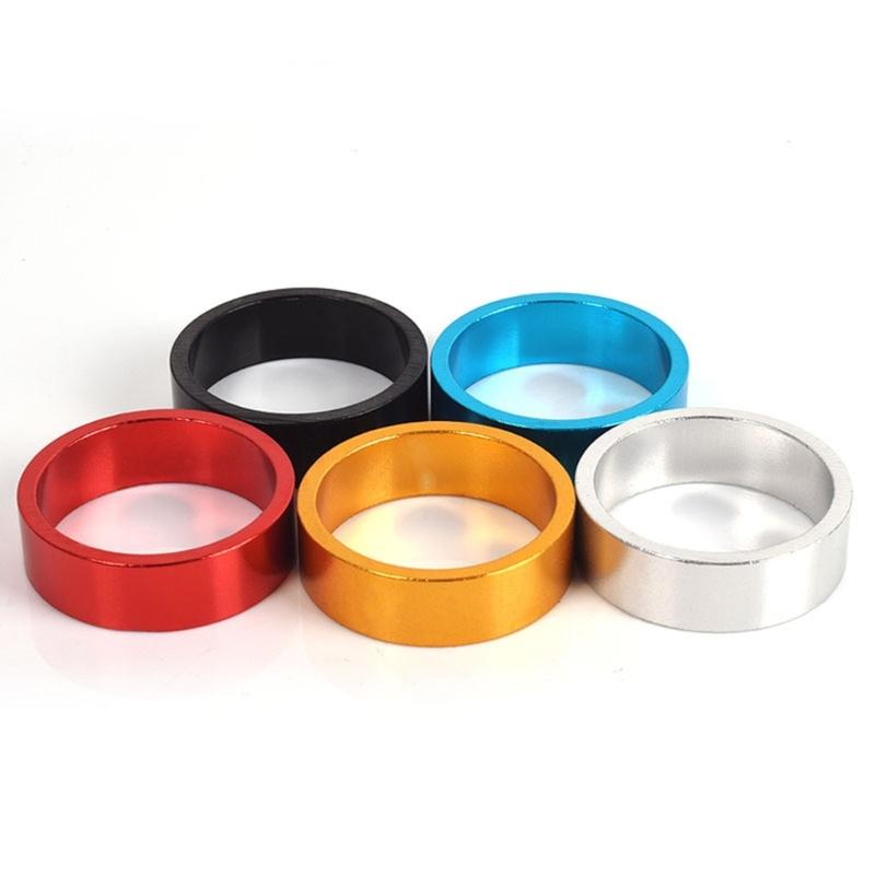 2Pcs Bike Aluminum Alloy Headset Spacer Light Weight Bicycles Headset Washer Mountain Bike Stem Headset Spacers Enduring