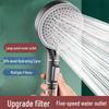 Five-Function Turbocharged Shower Head Set with Large Panel Filter Spray