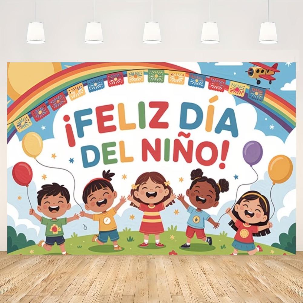Children's Day Party Decoration Backdrop Feliz Día del Niño Balloon Photography Background Supplies Kid Gift Photo Studio Prop