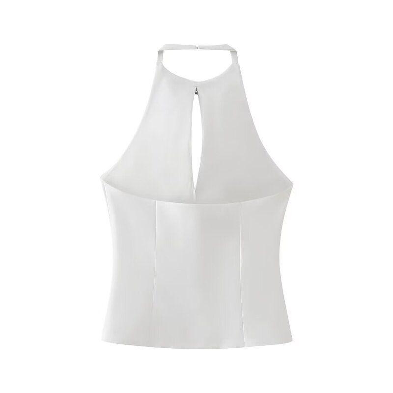 Fashion Wind Spring New Arrival Hanging Collar Tops Bows