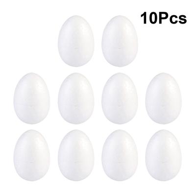 8cm 10pcs DIY Painting Easter Eggs White Craft Balls Foam Egg Coloring Craft Kit For Easter Theme Party Kids Favors Handmade