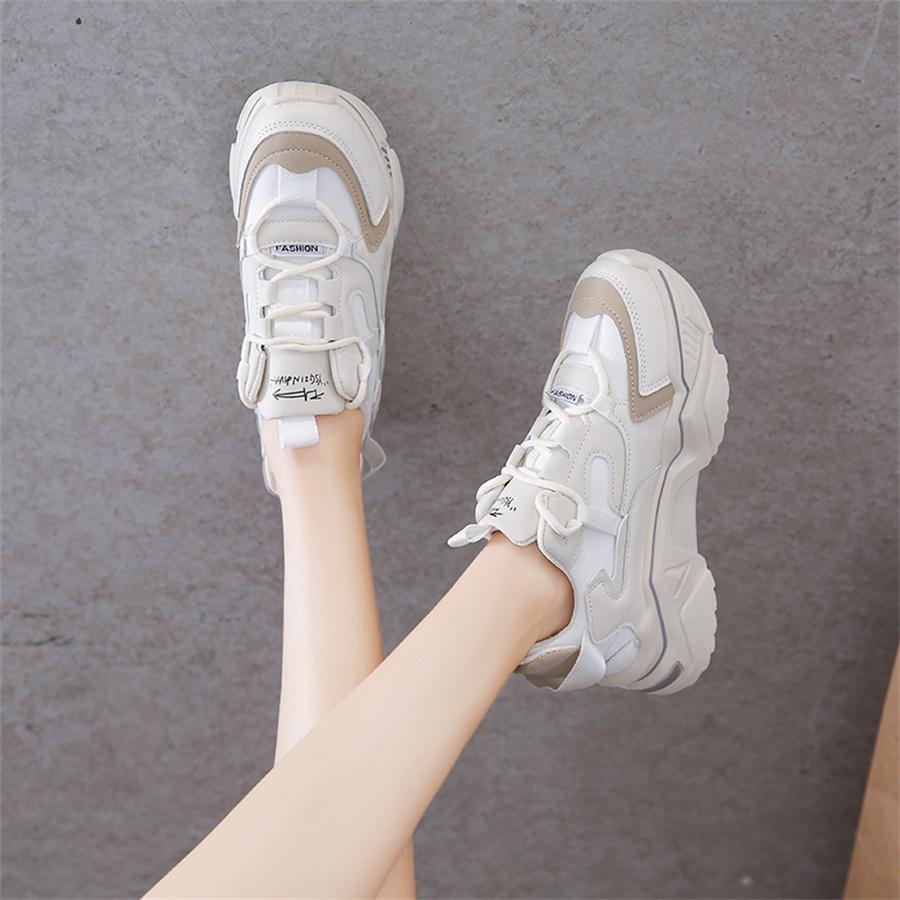 

Весенне-осенний новый стиль, дышащая модная студенческая обувь на толстой подошве для спорта и отдыха, подходящая по цвету обувь 40