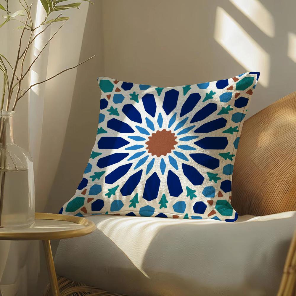 Moroccanstyle Pillow Case Pillowcase, Double-Sided Printed, Sofa Cushion, Bedroom Headboard