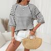 Women's Round Neck Pullover  Versatile,  Short-Sleeve T-Shirt