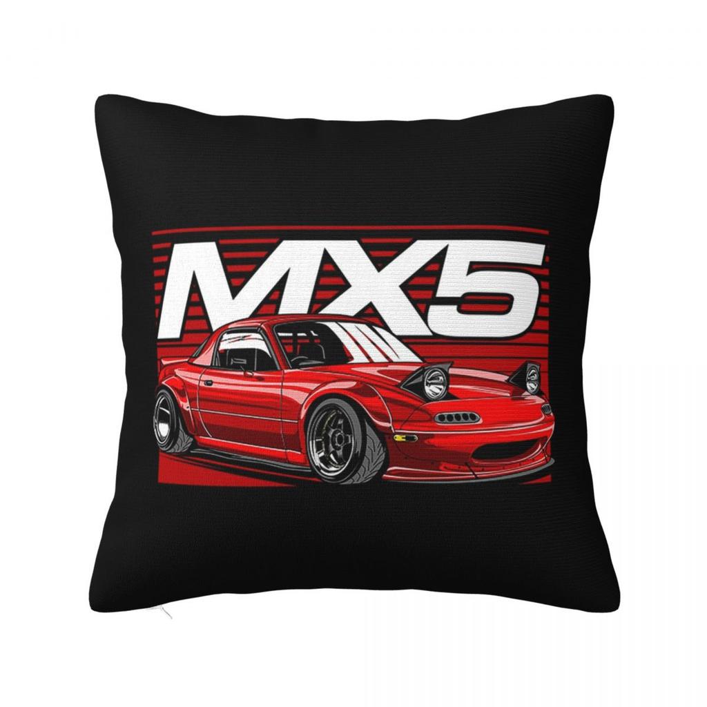 Mazda Miata Mx5 1990 Red Square Pillowcase Cushion Cover Pillow Case Throw Pillow Cover for Home Bedroom Car
