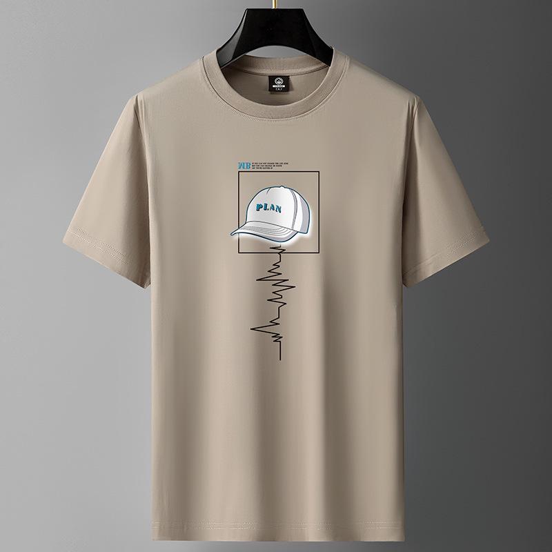 Men's Cotton Loose-Fit Short-Sleeve T-Shirt - Stylish Casual for Teens and Students